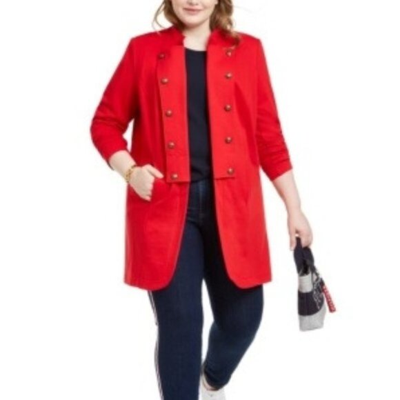 Tommy Hilfiger Women's Band Jacket Plus Size - Picture 1 of 7